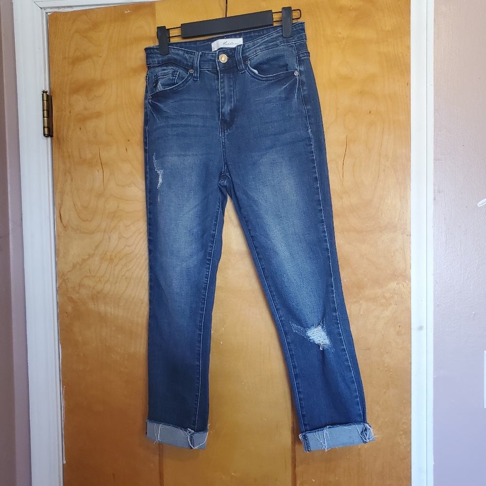 KanCan Medium Blue Jeans with Distressing Size 5/26